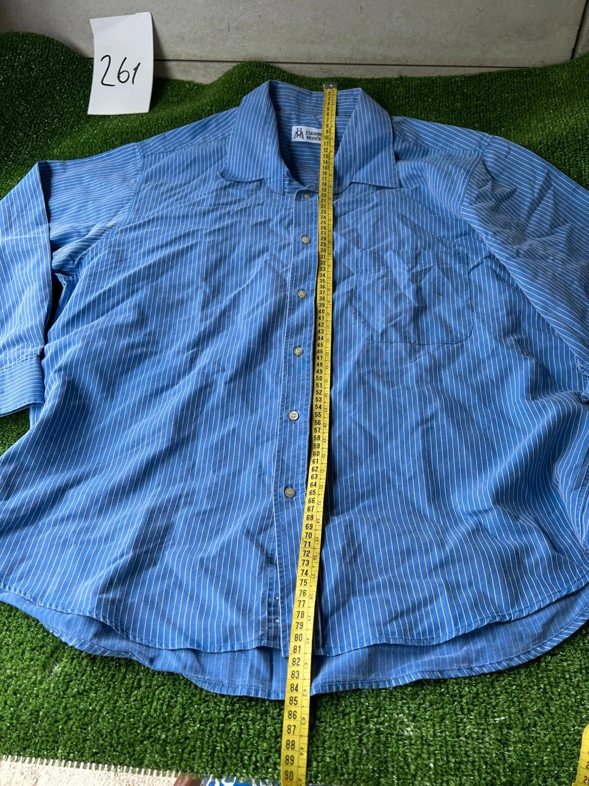 Gestreept hemd blauw l’homme moderne maat 45/46 – photo 8